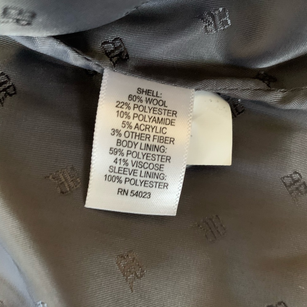 Banana Republic Grey Wool Peacoat Sz XL - Picture 4 of 8